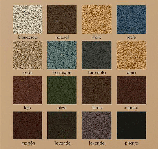 range of colours of natural projected cork in andalusia